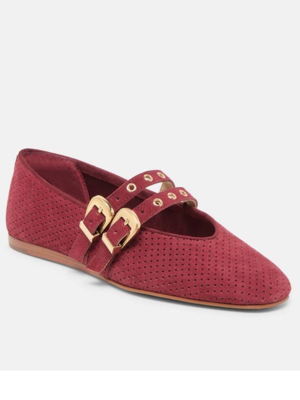 DOLCE VITA women's baylee ballet flats in oxblood grommet Sz 10